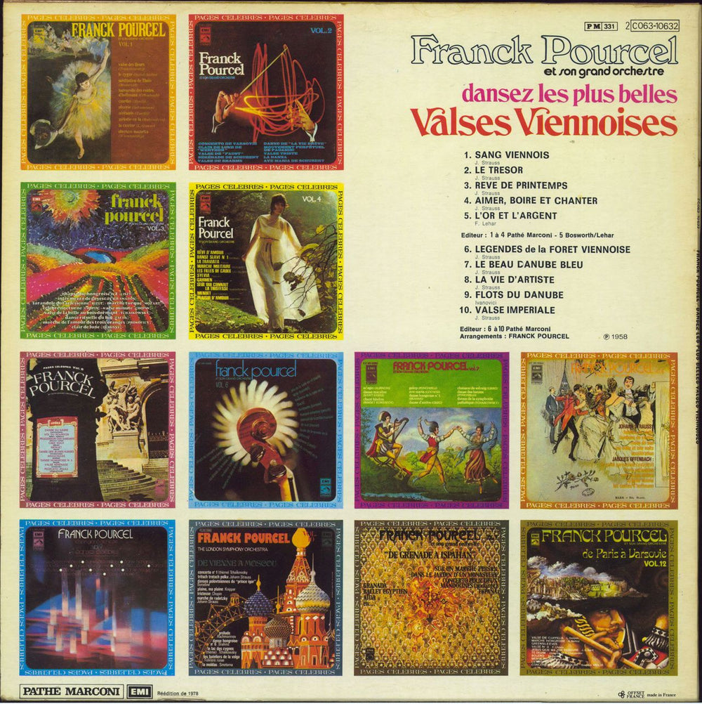 Franck Pourcel Dansez Les Plus Belles Valses Viennoises French vinyl LP album (LP record)