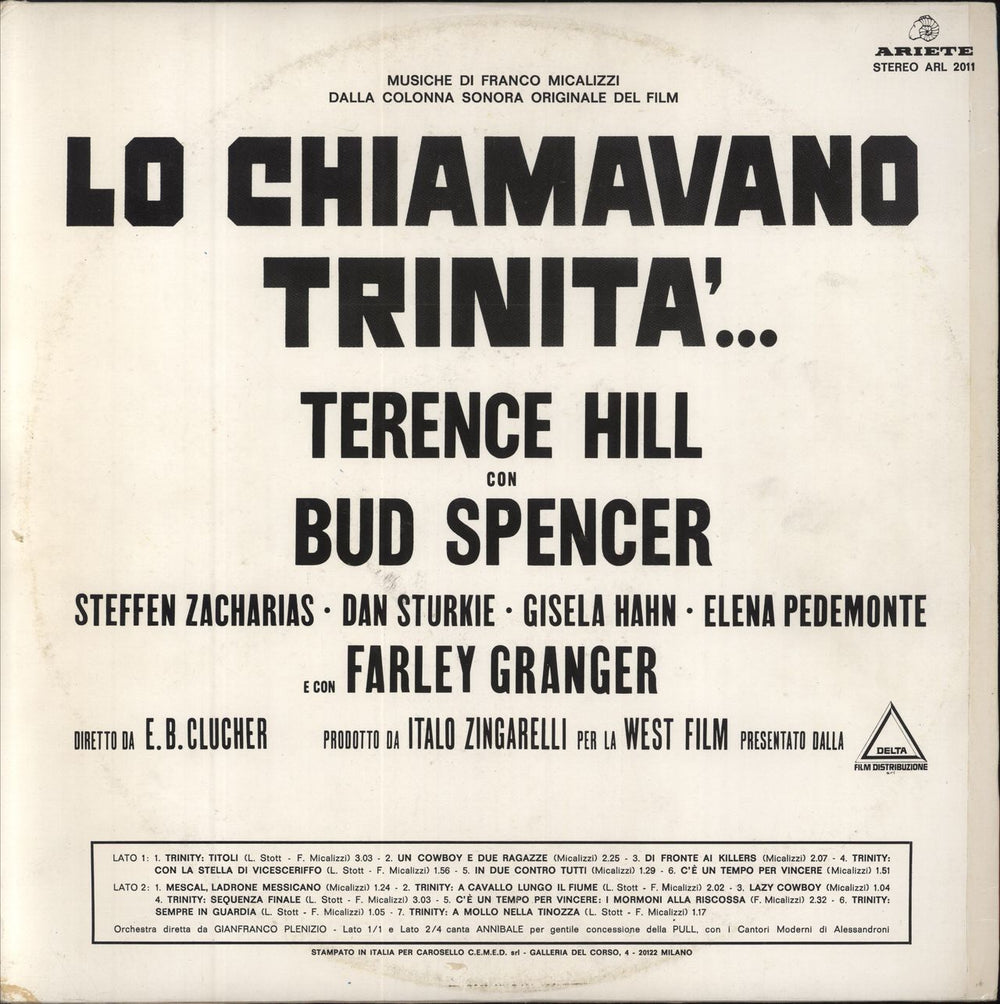 Franco Micalizzi Lo Chiamavano Trinita Italian vinyl LP album (LP record)