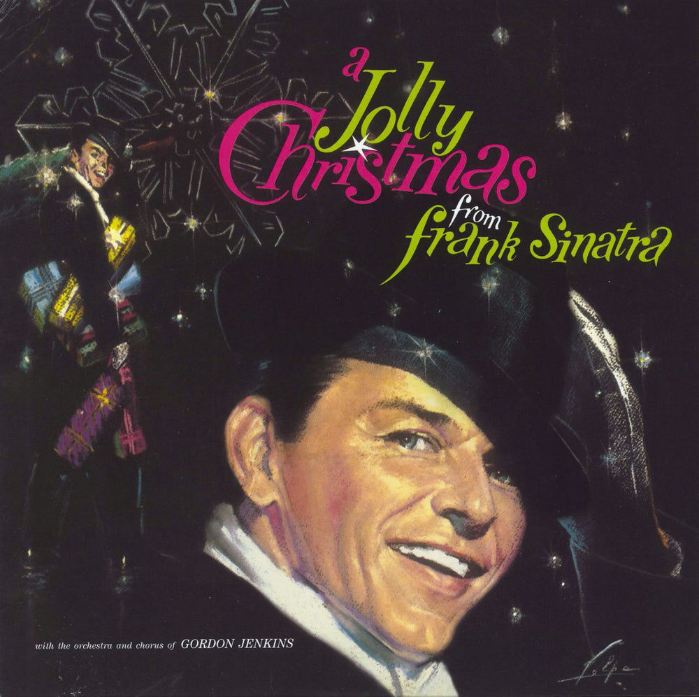 Frank Sinatra A Jolly Christmas From Frank Sinatra - Red Vinyl UK vinyl LP album (LP record) DOS646G