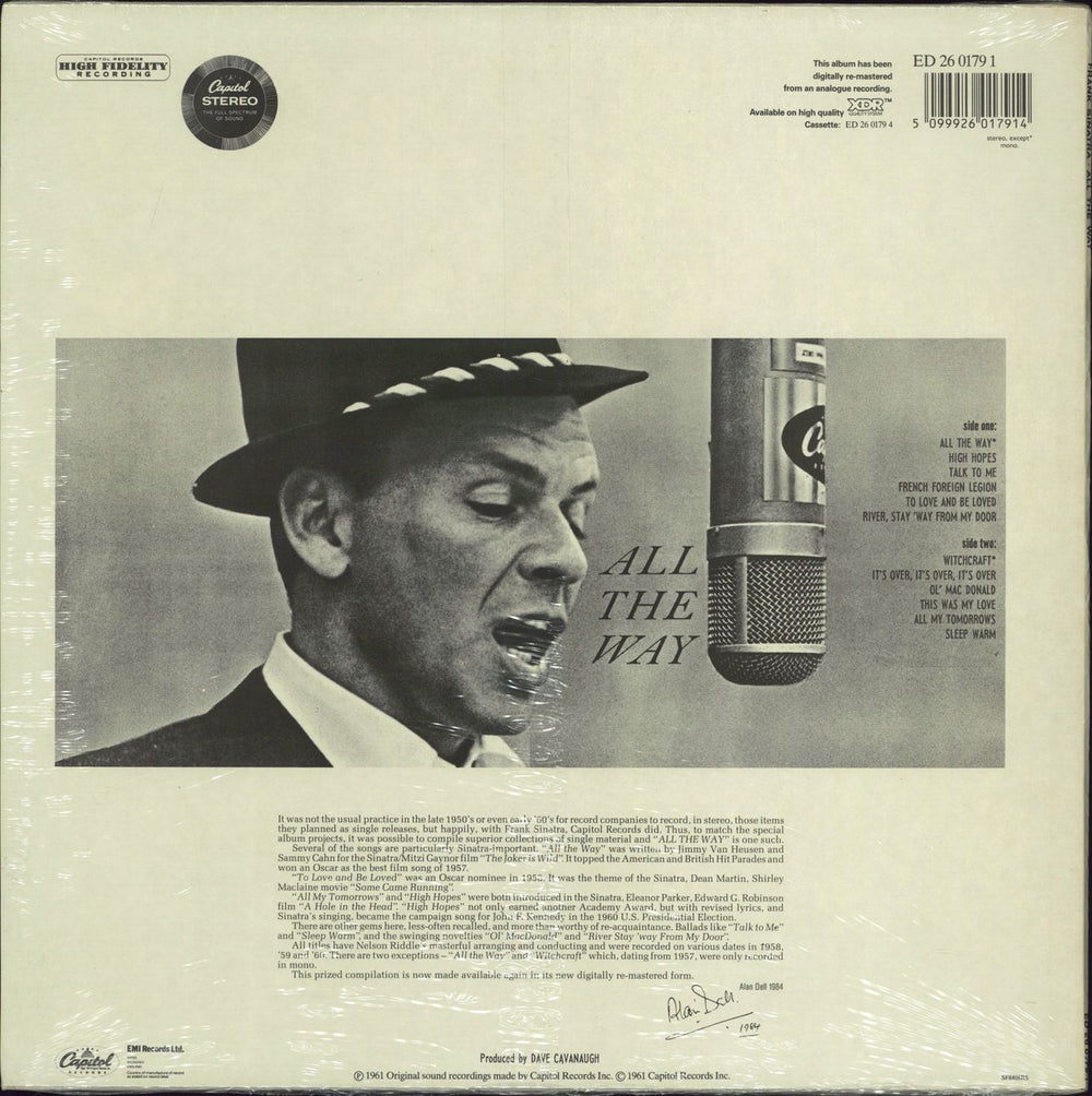 Frank Sinatra All The Way - Sealed UK vinyl LP album (LP record) 5099926017914