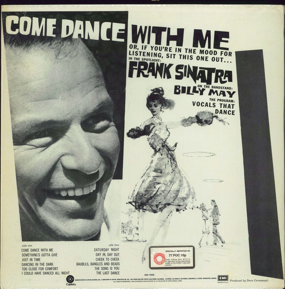 Frank Sinatra Come Dance With Me! US vinyl LP album (LP record)