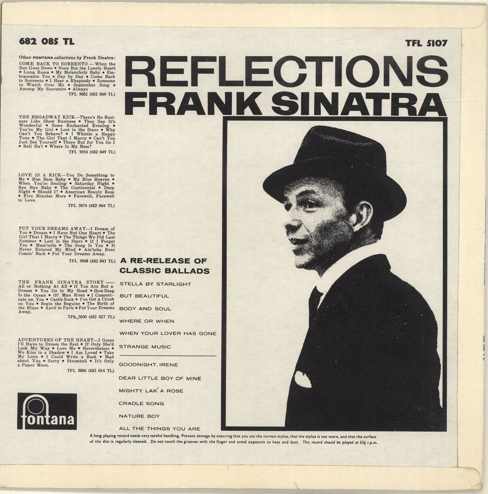 Frank Sinatra Reflections UK vinyl LP album (LP record)