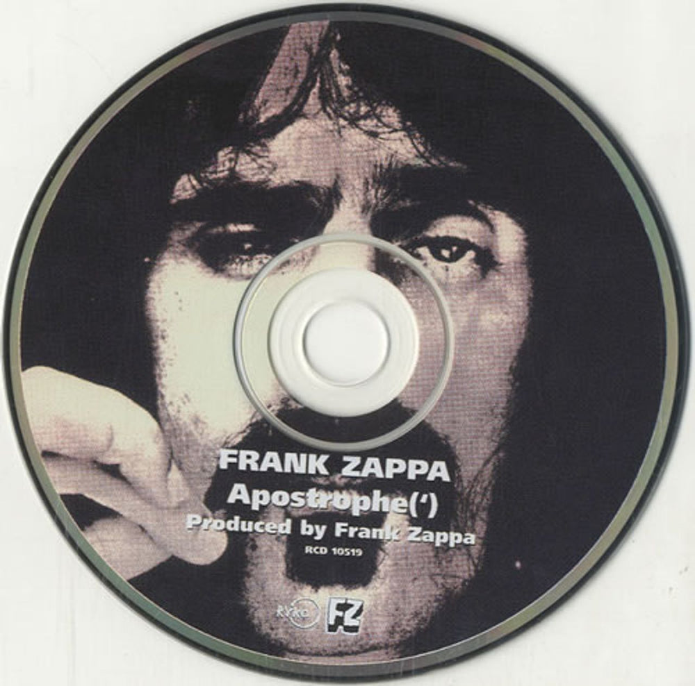 Frank Zappa Apostrophe (') US CD album (CDLP) ZAPCDAP297270