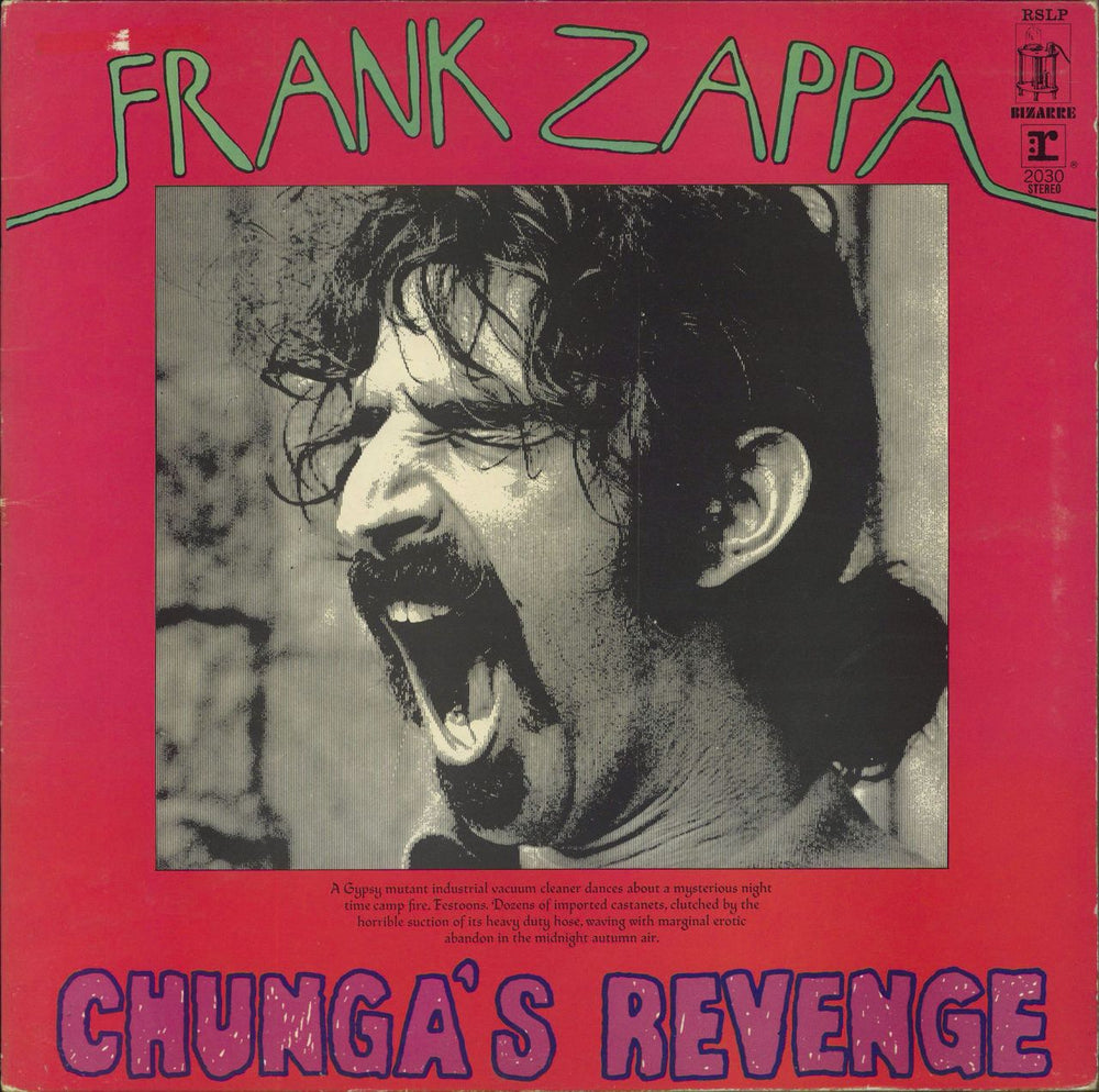 Frank Zappa Chunga's Revenge - 2nd - EX UK vinyl LP album (LP record) RSLP2030