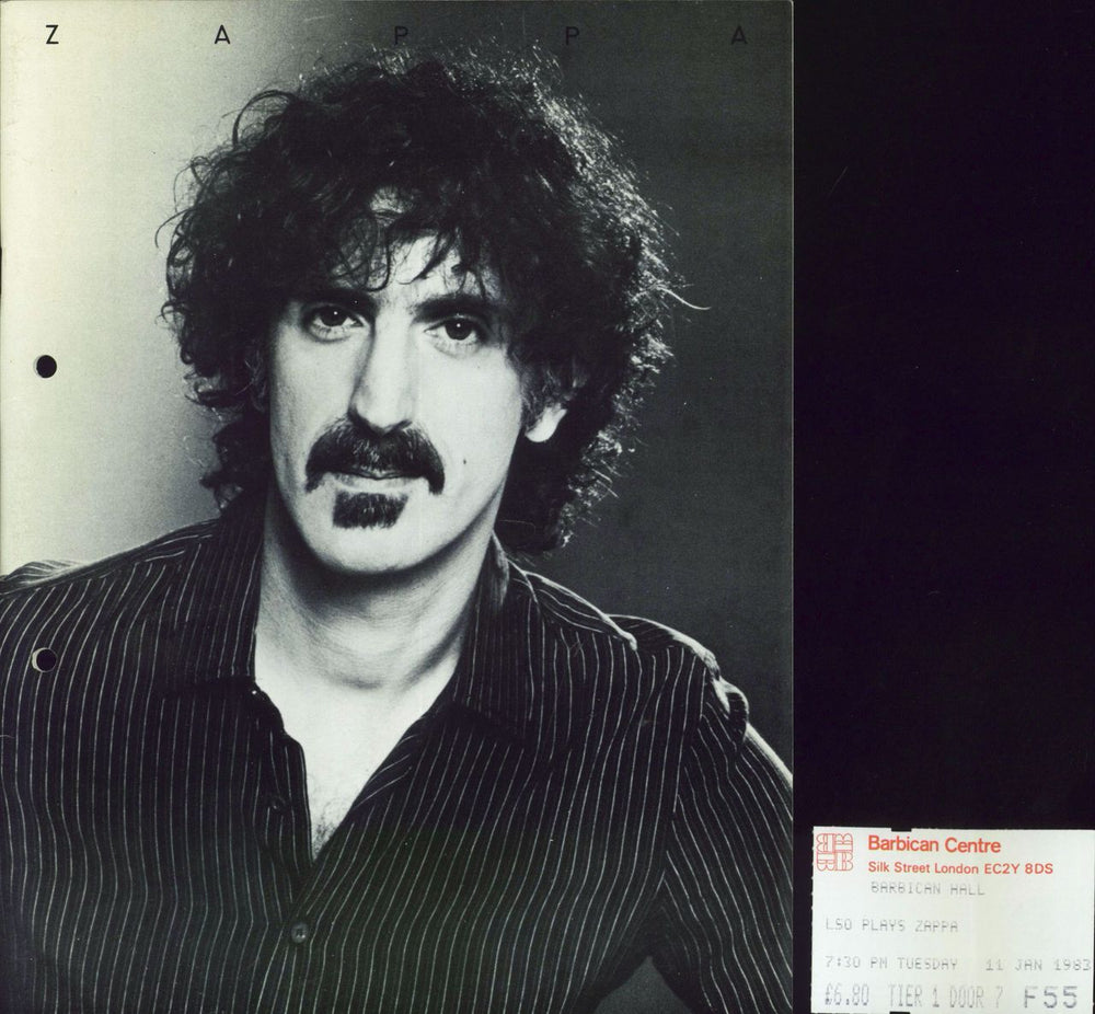 Frank Zappa The London Symphony Orchestra + Ticket Stub - VG UK tour programme TOUR PROGRAMME