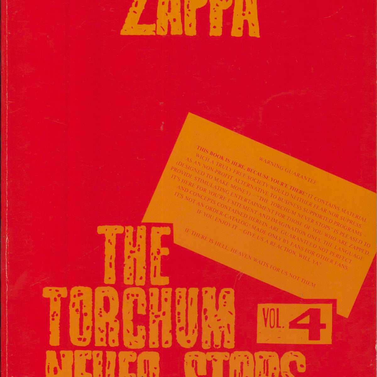 Frank Zappa The Torchum Never Stops Vol. 4 German Book