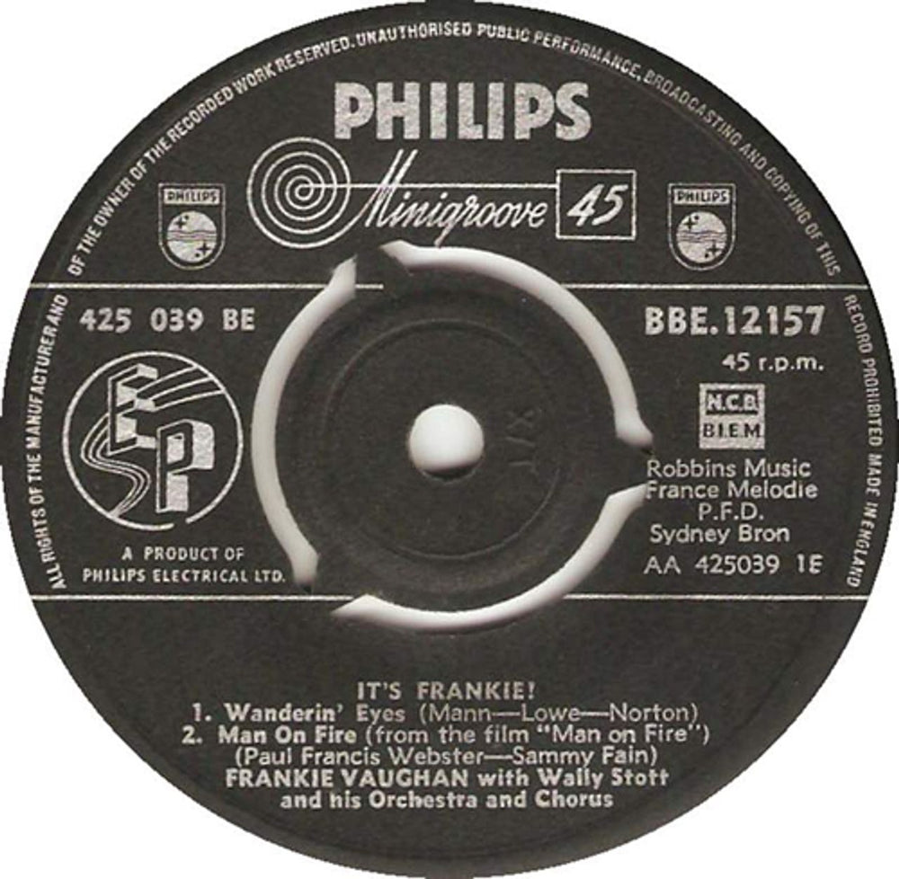 Frankie Vaughan It's Frankie! UK 7" vinyl single (7 inch record / 45) KVU07IT625615