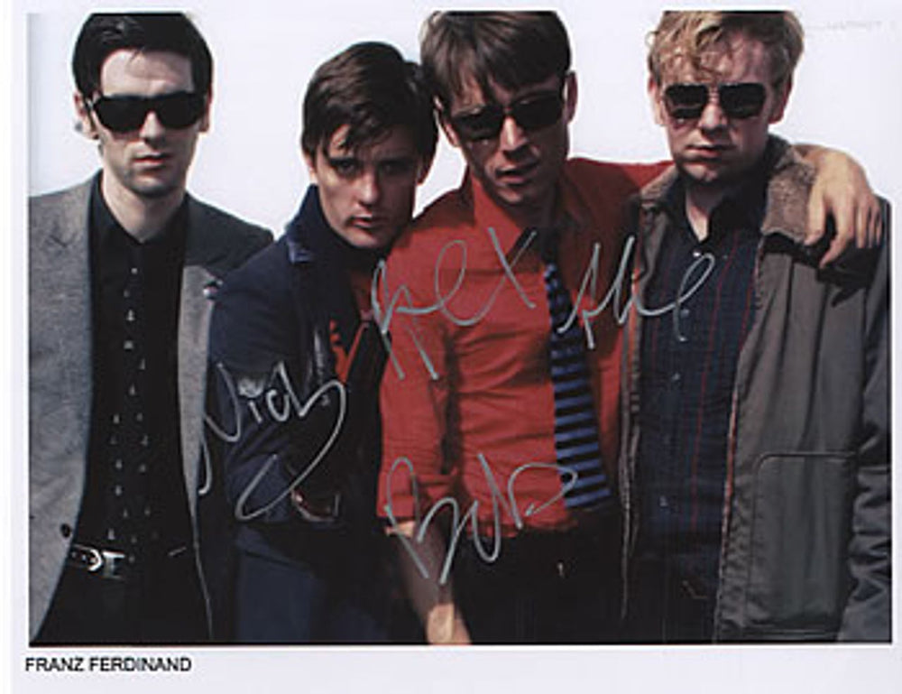 Franz Ferdinand Autographed Photo UK photograph PHOTO