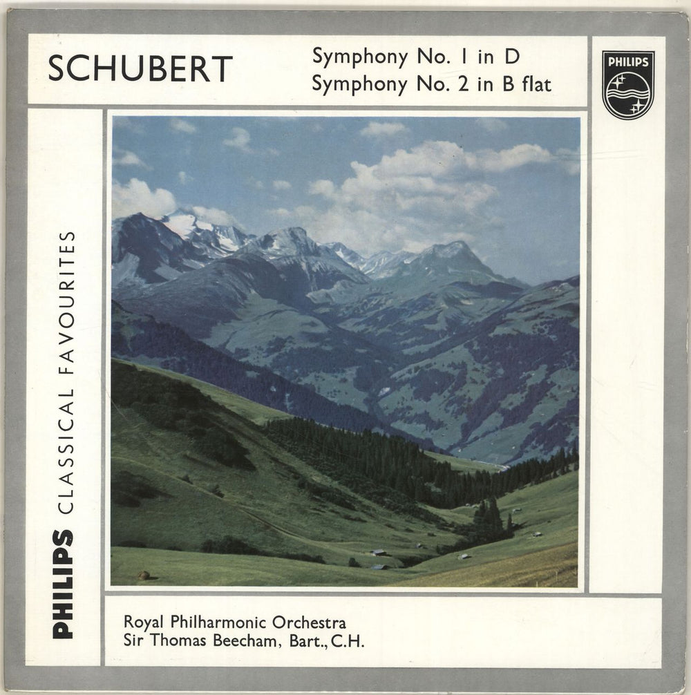 Franz Schubert Symphony No. 1 in D / Symphony No. 2 in B Flat UK vinyl LP album (LP record) GBL5634