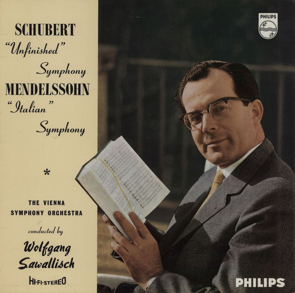 Franz Schubert Unfinished Symphony / Italian Symphony UK vinyl LP album (LP record) SABL120