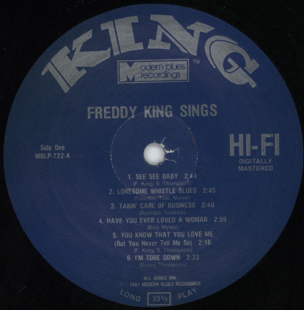 Freddie King Freddy King Sings US vinyl LP album (LP record) FDKLPFR816083