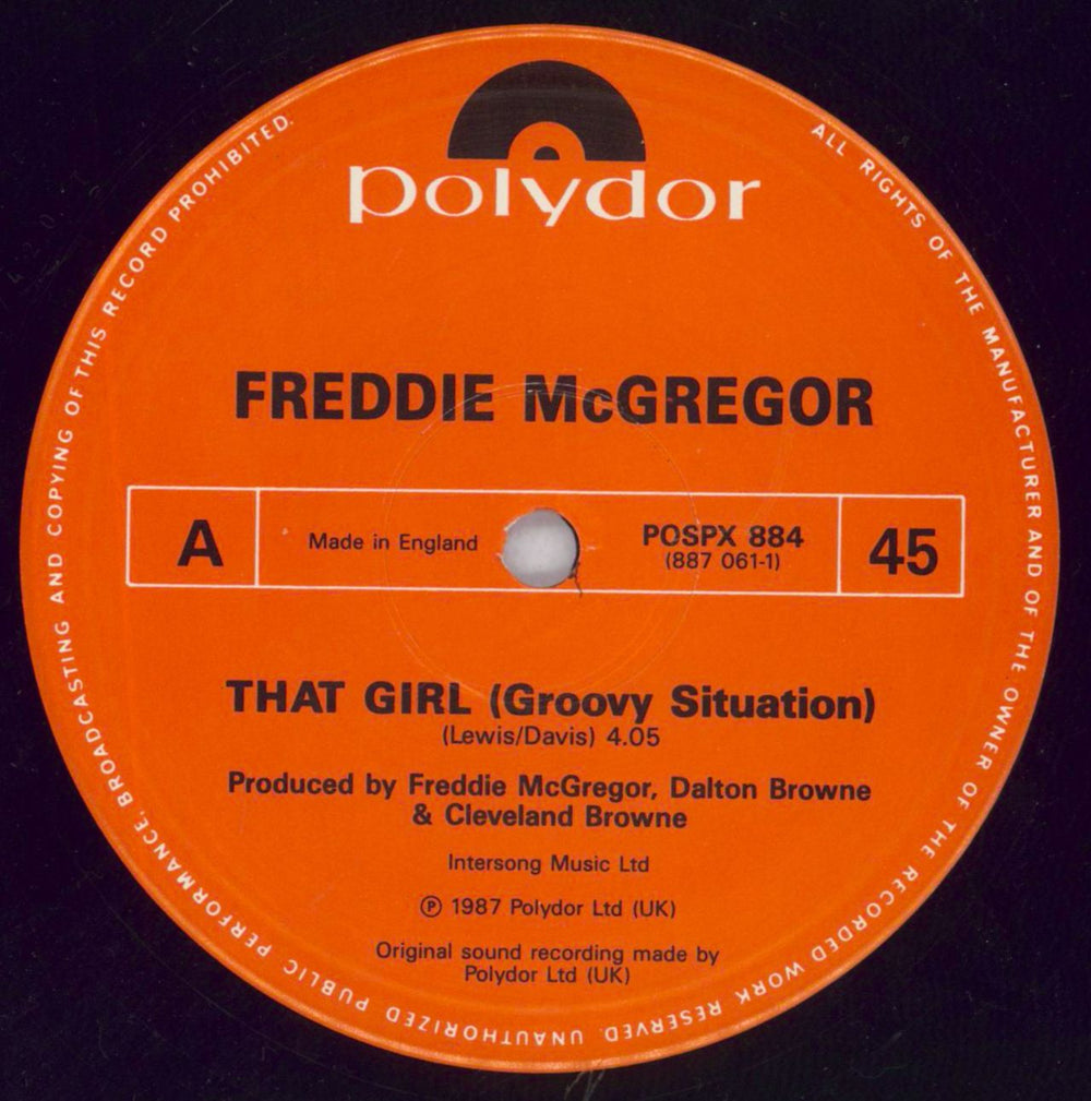 Freddie McGregor That Girl (Groovy Situation) UK 12" vinyl single (12 inch record / Maxi-single)