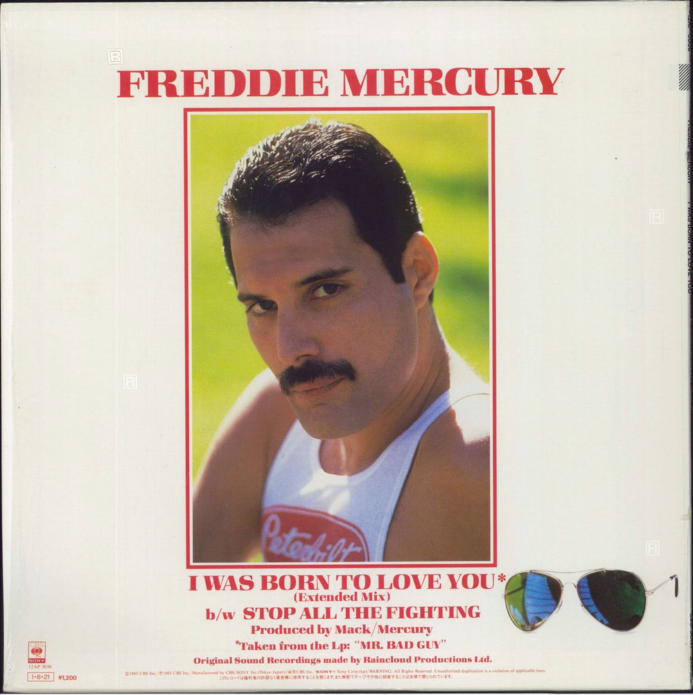 Freddie Mercury I Was Born To Love You - Double Hype Stickered Shrink Japanese 12" vinyl single (12 inch record / Maxi-single)