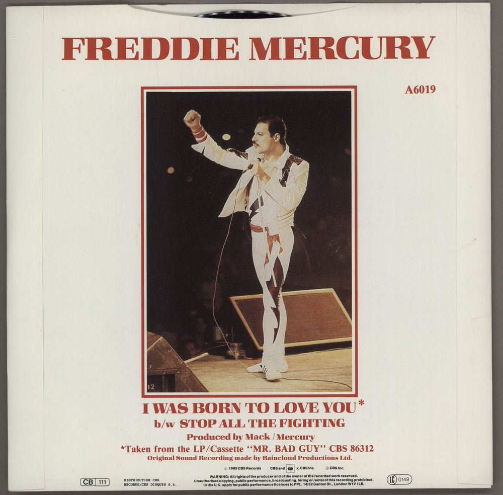 Freddie Mercury I Was Born To Love You UK 7" vinyl single (7 inch record / 45) MER07IW24898