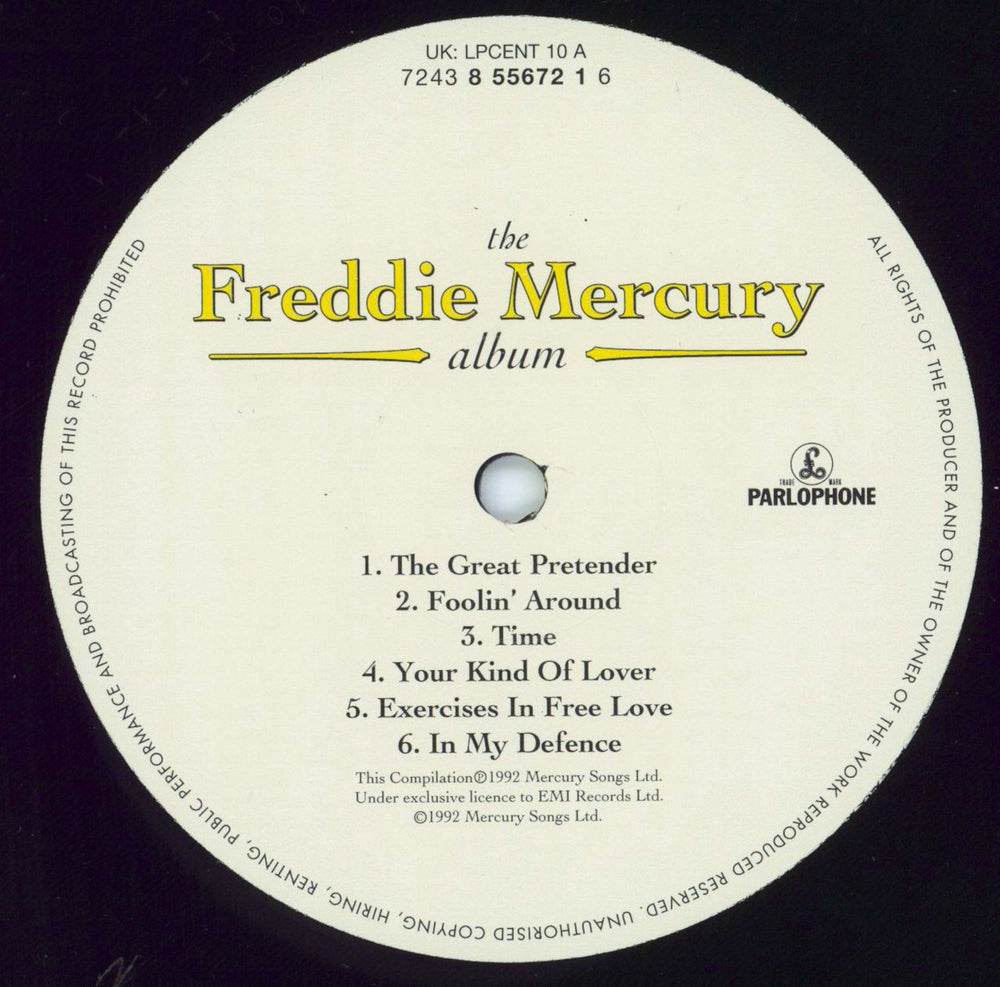 Freddie Mercury The Freddie Mercury Album - EMI100 Series - 180 Gram UK vinyl LP album (LP record) MERLPTH672827