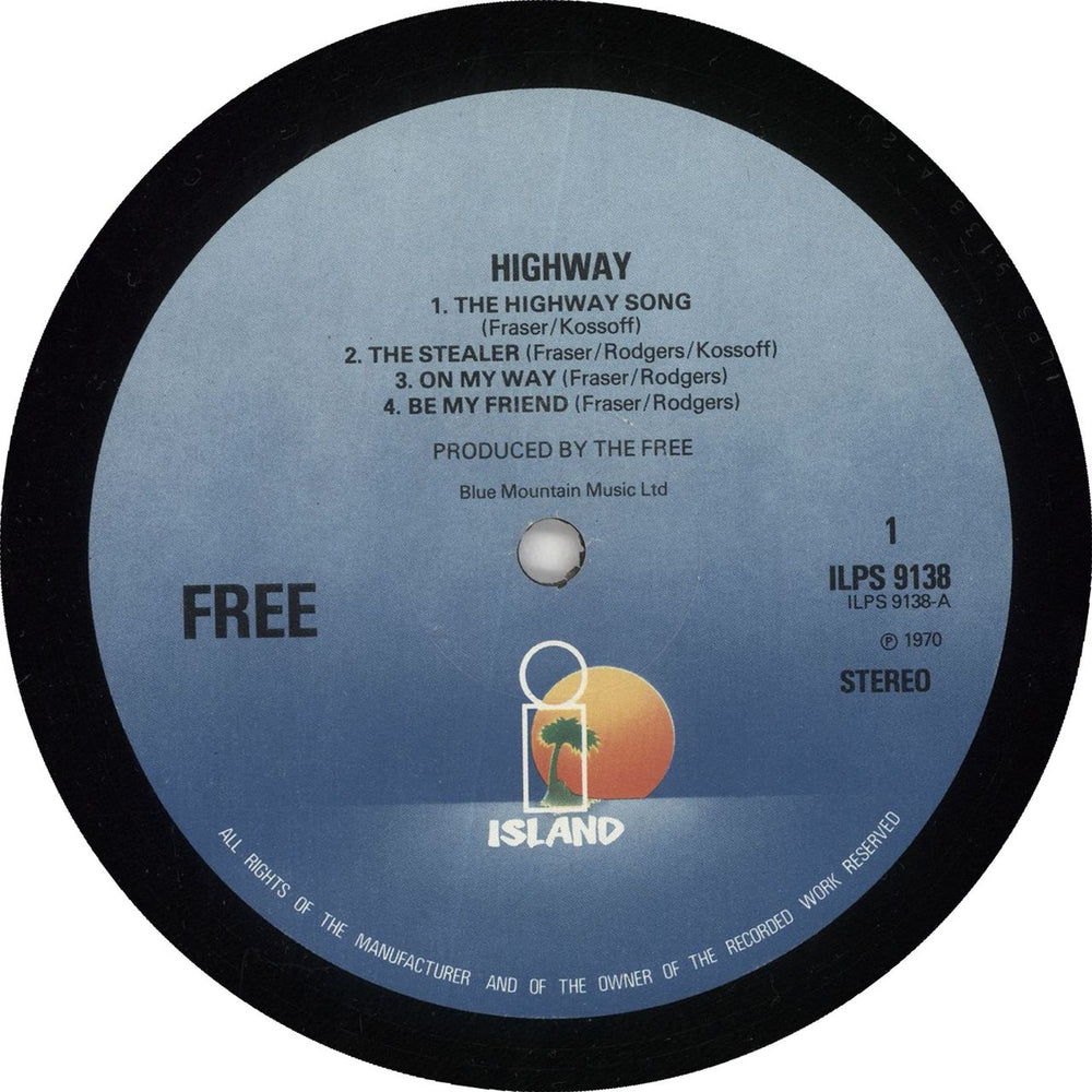 Free Highway UK vinyl LP album (LP record)