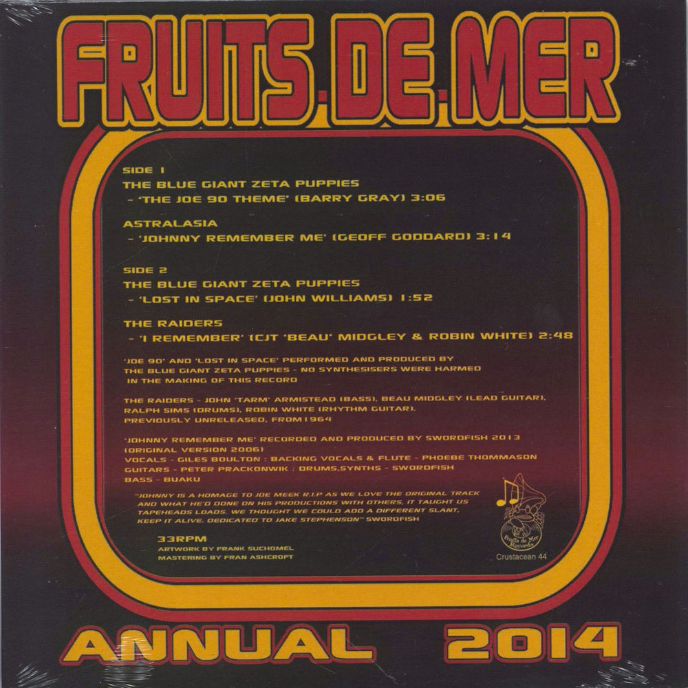 Fruits De Mer Fruits De Mer Annual 2014 - White Vinyl - Sealed UK 7" vinyl single (7 inch record / 45)