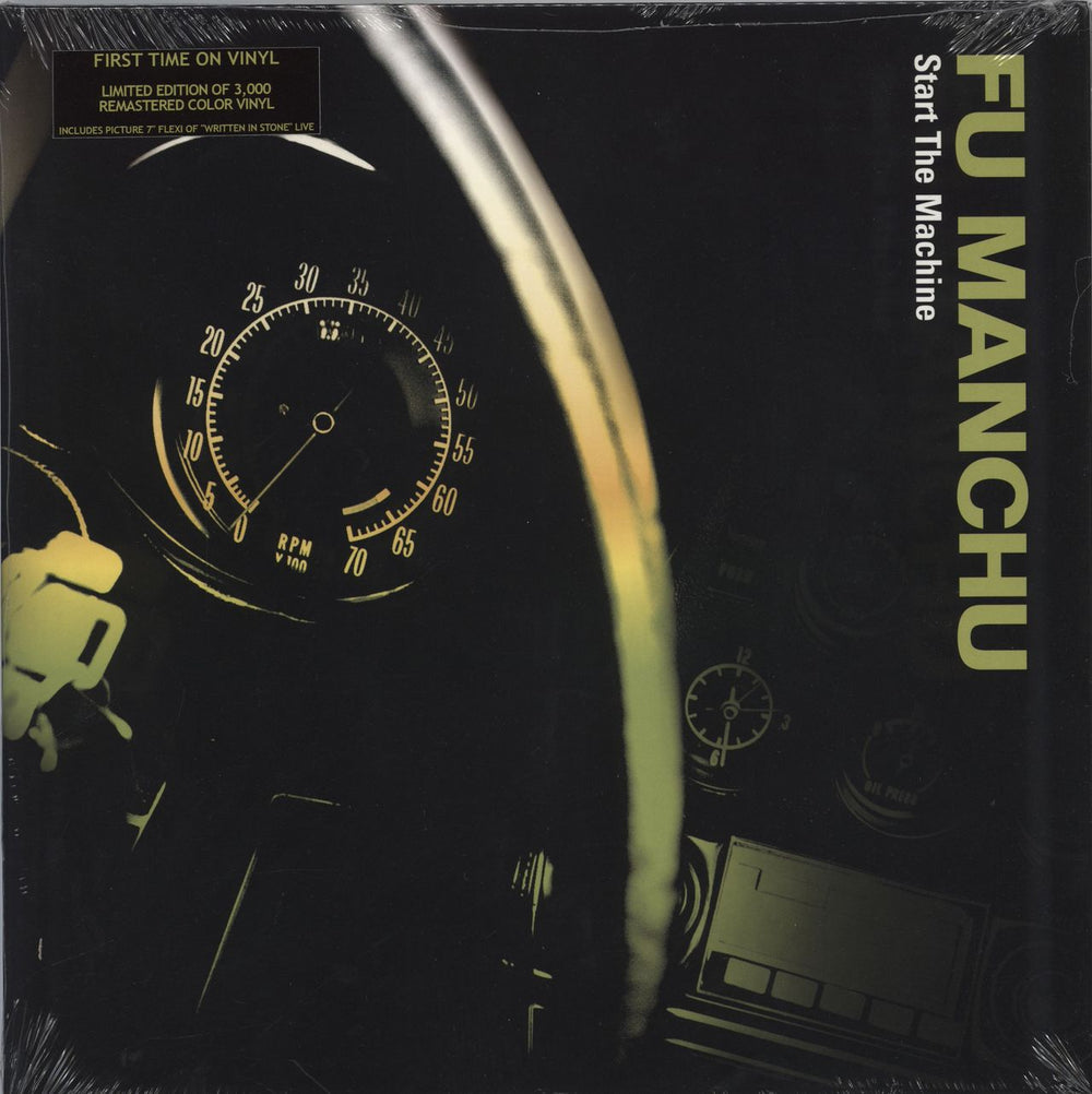 Fu Manchu Start The Machine - Green Neon Splatter + Flexi - Sealed US vinyl LP album (LP record) ATD017