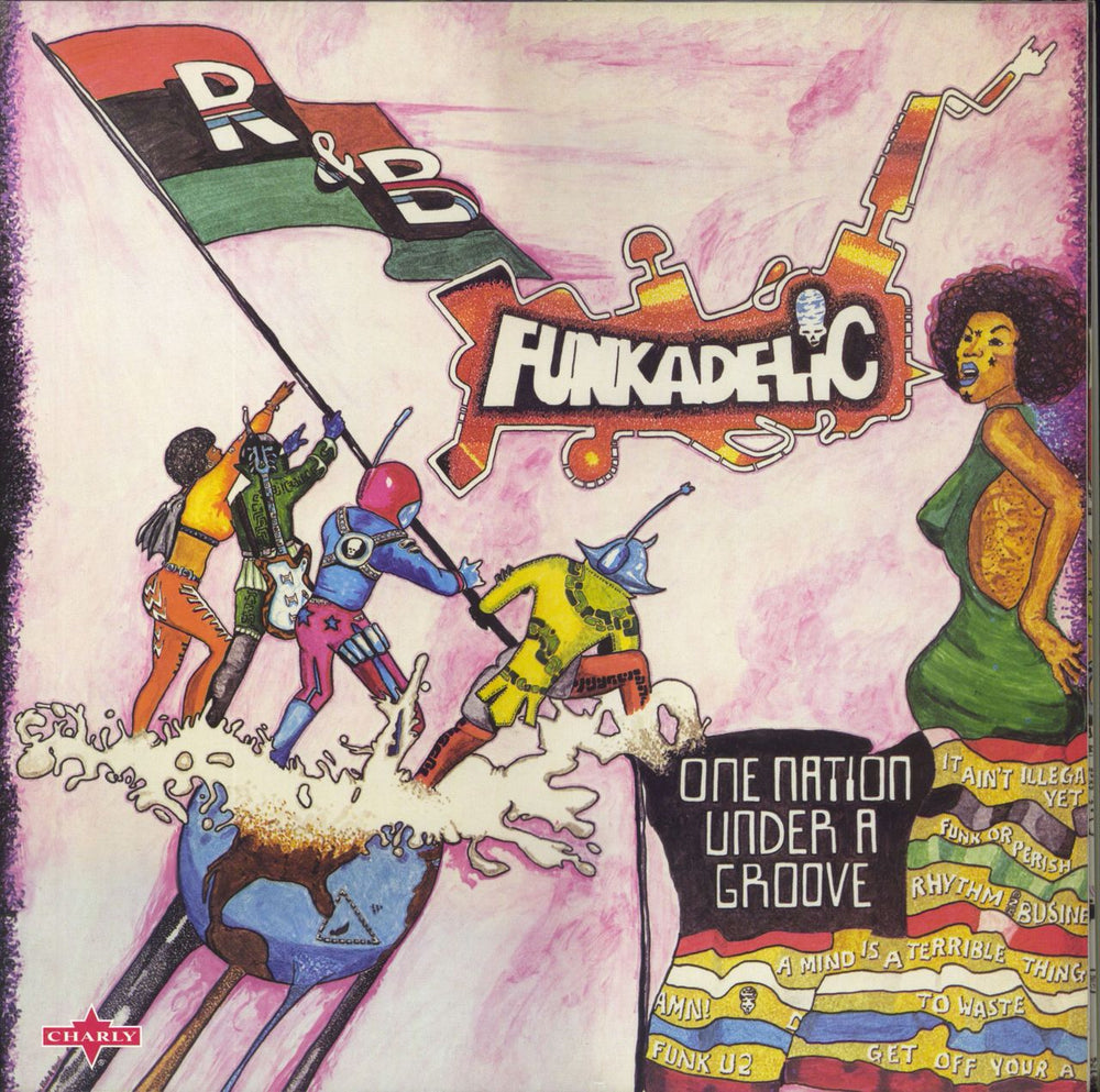 Funkadelic One Nation Under A Groove + 7" UK vinyl LP album (LP record) CHARLYL132