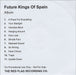 Future Kings Of Spain Album - 11 Tracks UK Promo CD-R acetate CD-R ACETATE