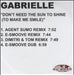 Gabrielle Don't Need The Sun To Shine - 4 track UK Promo CD-R acetate CD-R ACETATE