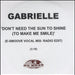 Gabrielle Don't Need The Sun To Shine - E-Smoove Voc UK Promo CD-R acetate CD-R ACETATE