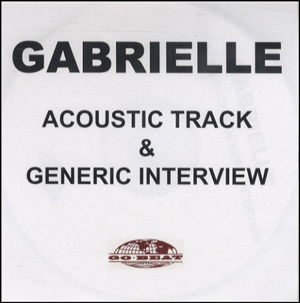 Gabrielle Gabrielle Acoustic Track & Generic Interview UK Promo CD-R acetate CD-R ACETATE