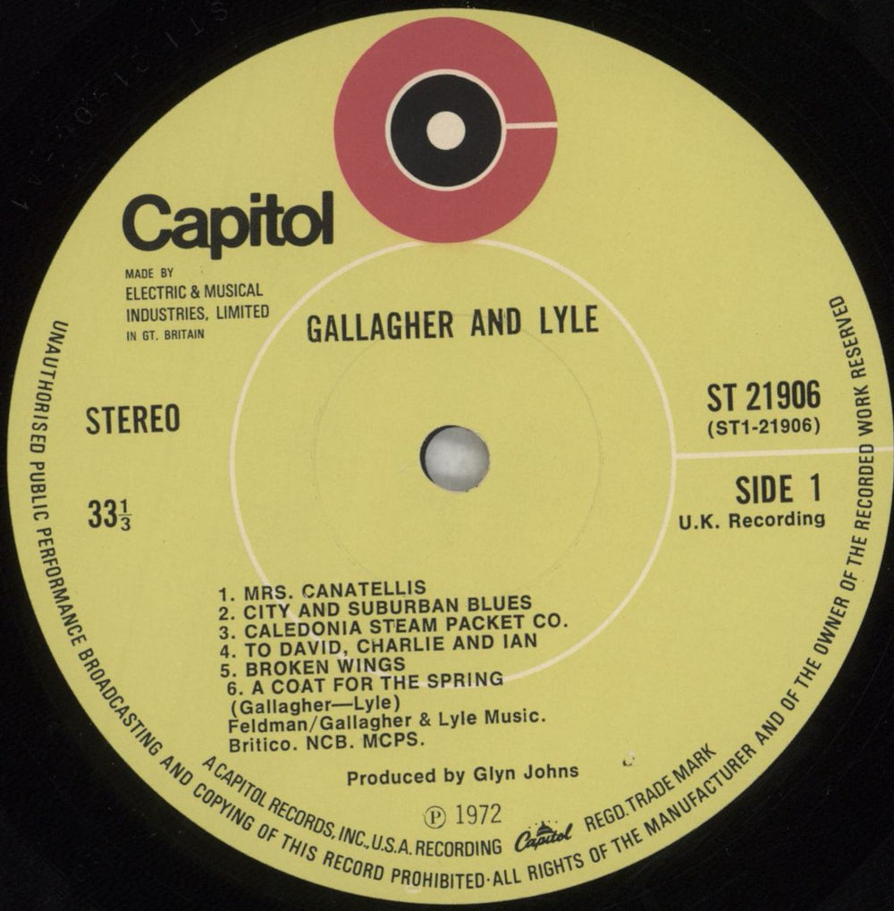 Gallagher And Lyle Kenny Gallagher & Graham Lyle UK vinyl LP album (LP record) G&LLPKE825323