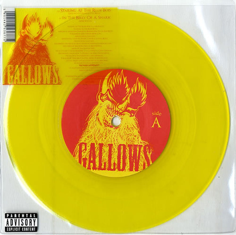 Gallows Staring At The Rude Bois - Parts 1 & 2 - Coloured Vinyl UK 7" vinyl single (7 inch record / 45) G0Z07ST625405