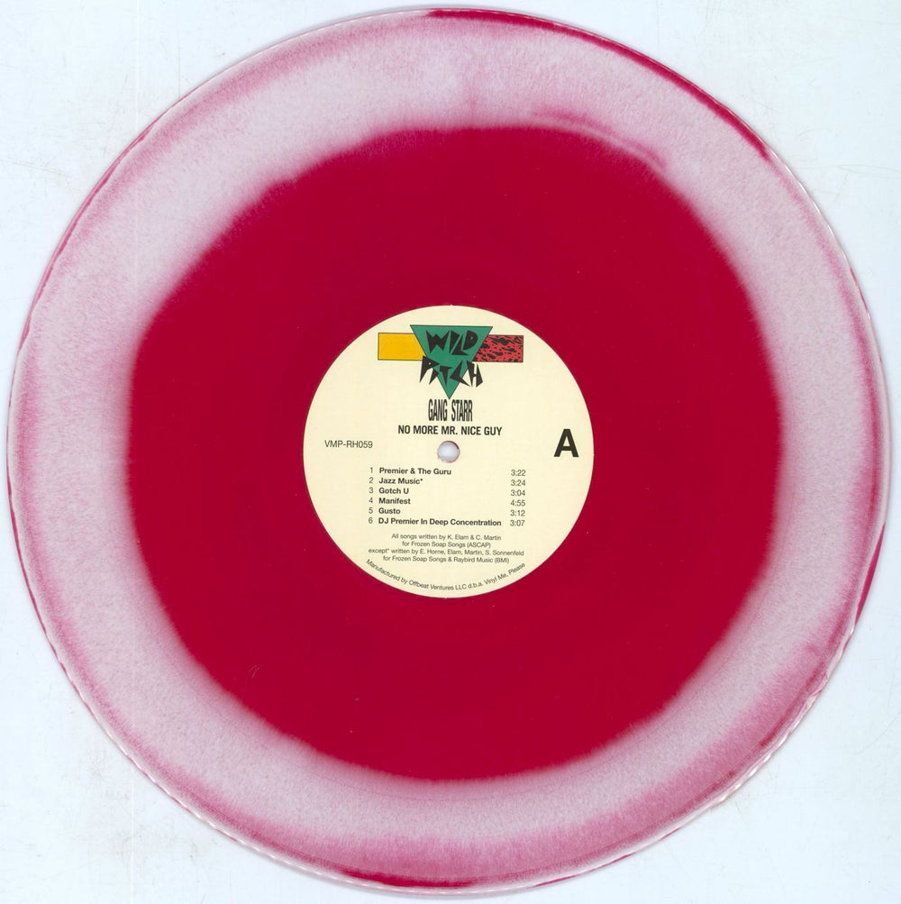 Gang Starr No More Mr. Nice Guy - Red and White Vinyl US 2-LP vinyl record set (Double LP Album) G-S2LNO800805