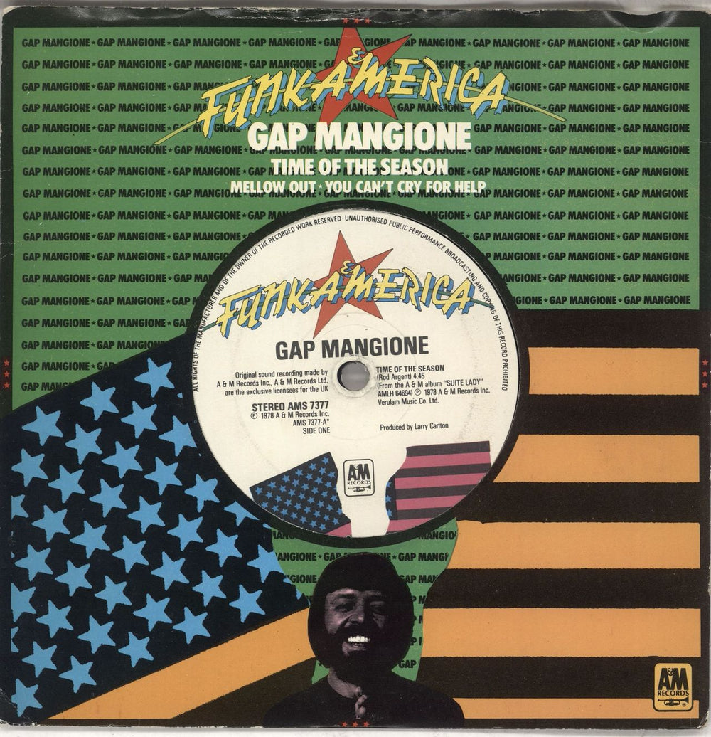 Gap Mangione Time Of The Season UK 7" vinyl single (7 inch record / 45) AMS7377