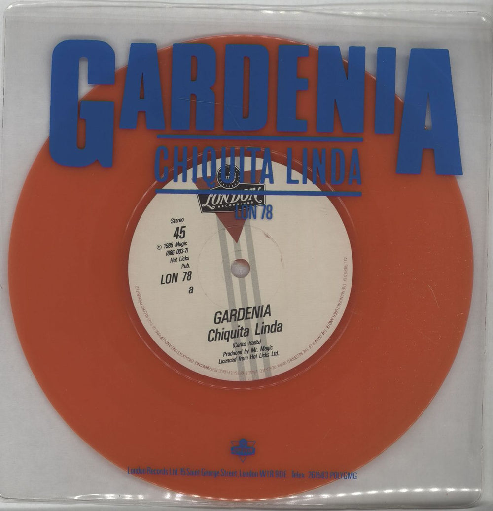 Gardenia Chiquita Linda - Salmon Pink Vinyl UK 7" vinyl single (7 inch record / 45) LON78