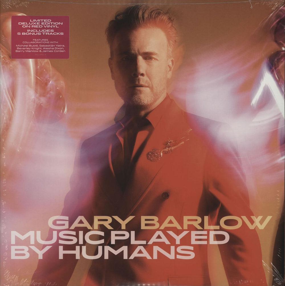 Gary Barlow Music Played By Humans - Red Vinyl - Sealed UK 2-LP vinyl record set (Double LP Album) 351693-9