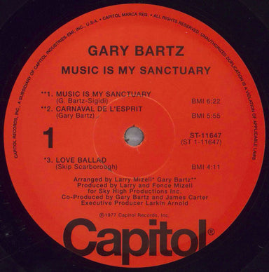 Gary Bartz Music Is My Sanctuary US Vinyl LP — RareVinyl.com