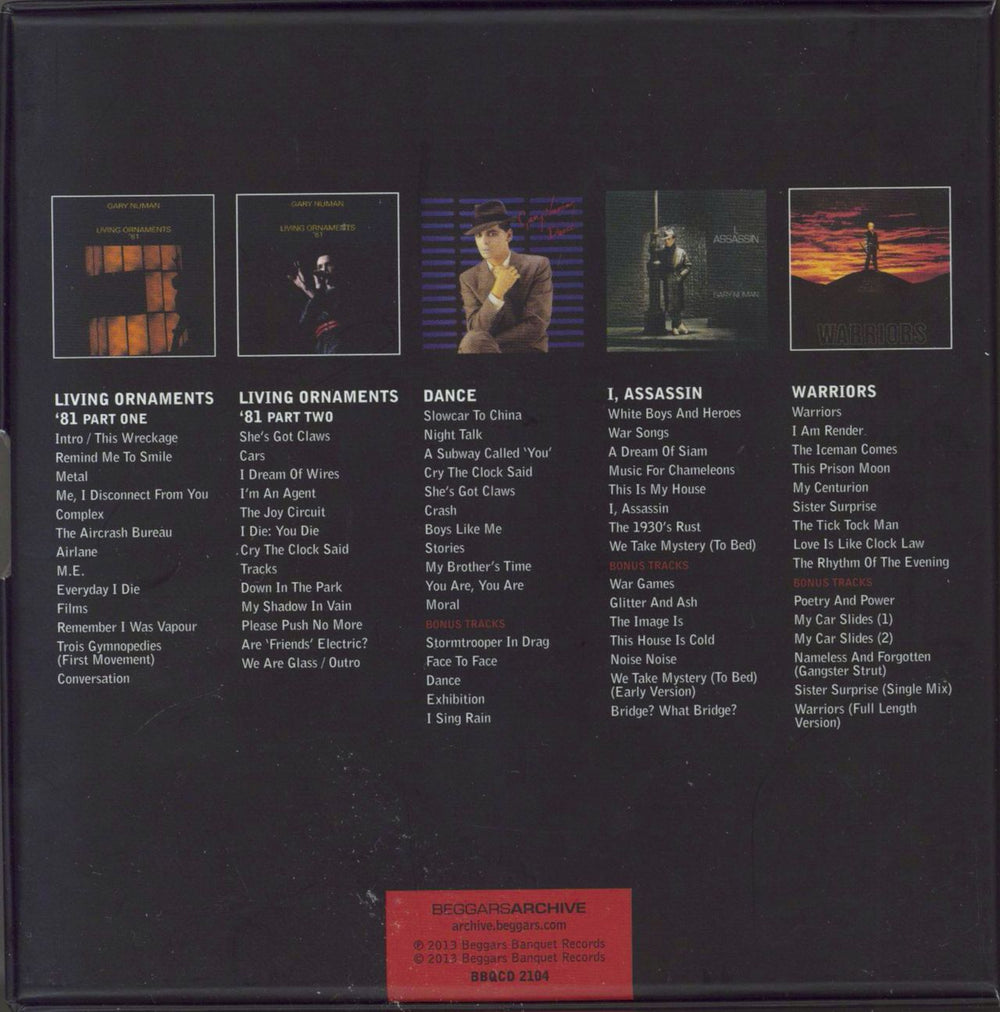 Gary Numan 5 Album UK CD Album Box Set NUMDXAL796479