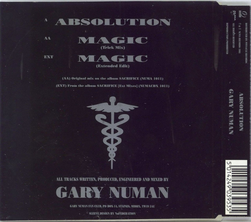 Gary Numan Absolution Picture Cd UK CD single (CD5 / 5") 5014249039535