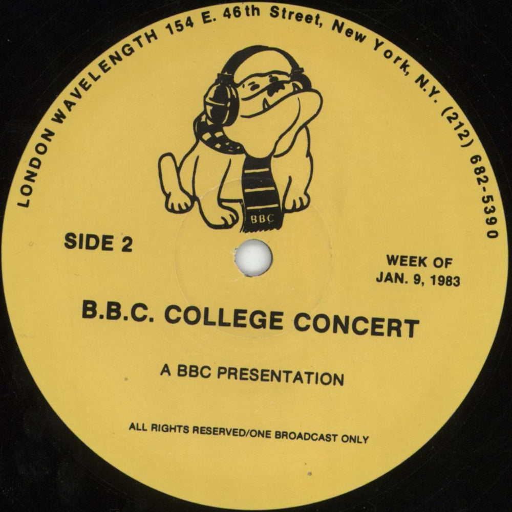 Gary Numan BBC College Concert Special #16 US vinyl LP album (LP record) NUMLPBB807878