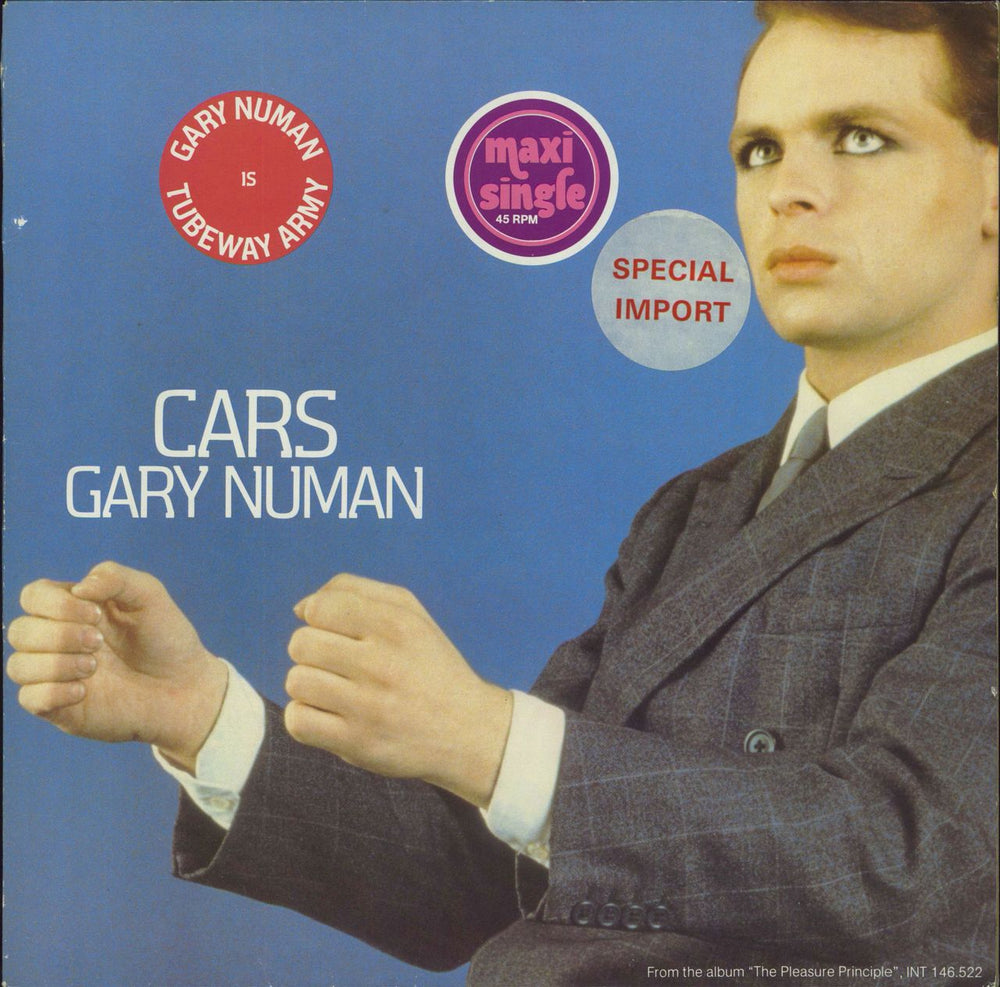 Gary Numan Cars - EX German 12" vinyl single (12 inch record / Maxi-single) INT126.502