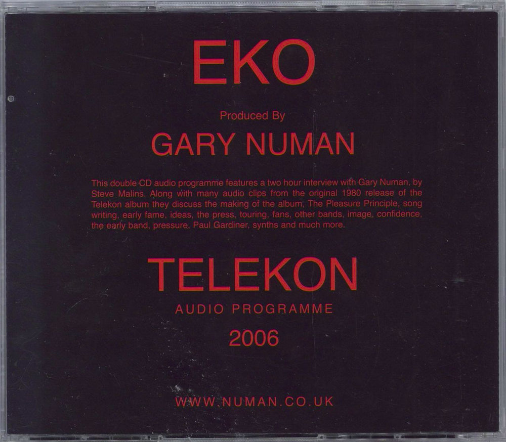 Gary Numan Eko UK 2 CD album set (Double CD)