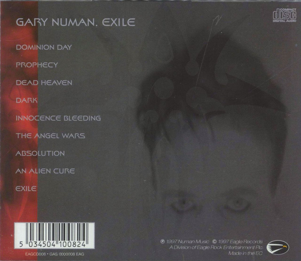 Gary Numan Exile - Autographed UK CD album (CDLP) 5034504100824