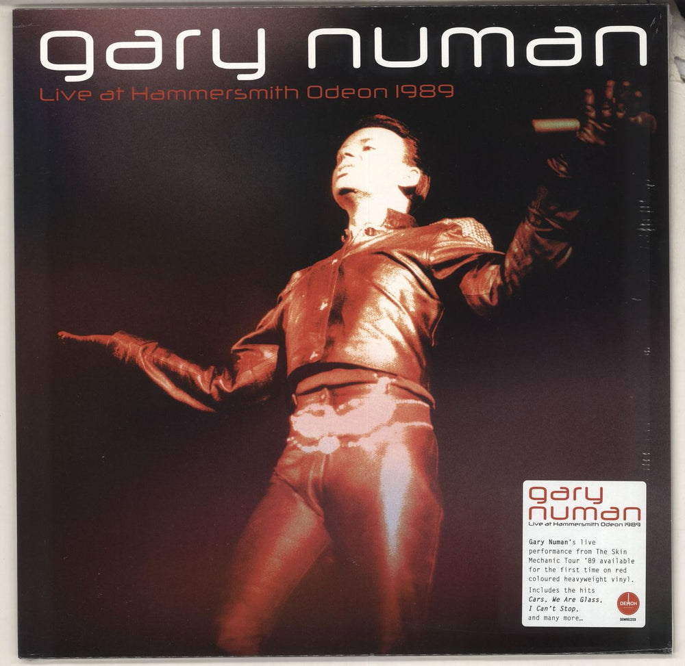 Gary Numan Live at Hammersmith Odeon 1989 - Red Vinyl - Sealed UK vinyl LP album (LP record) DEMREC233