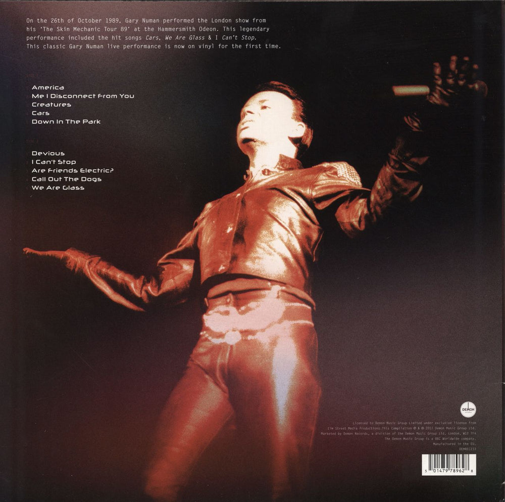 Gary Numan Live At Hammersmith Odeon 1989 UK vinyl LP album (LP record) 501479789628