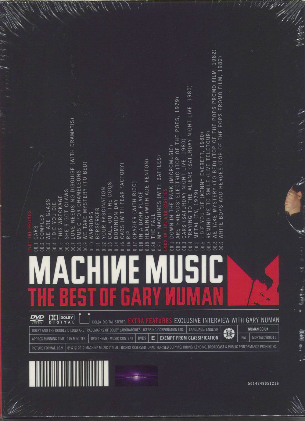 Gary Numan Machine Music: The Best Of Gary Numan - Sealed UK DVD 5014249051216