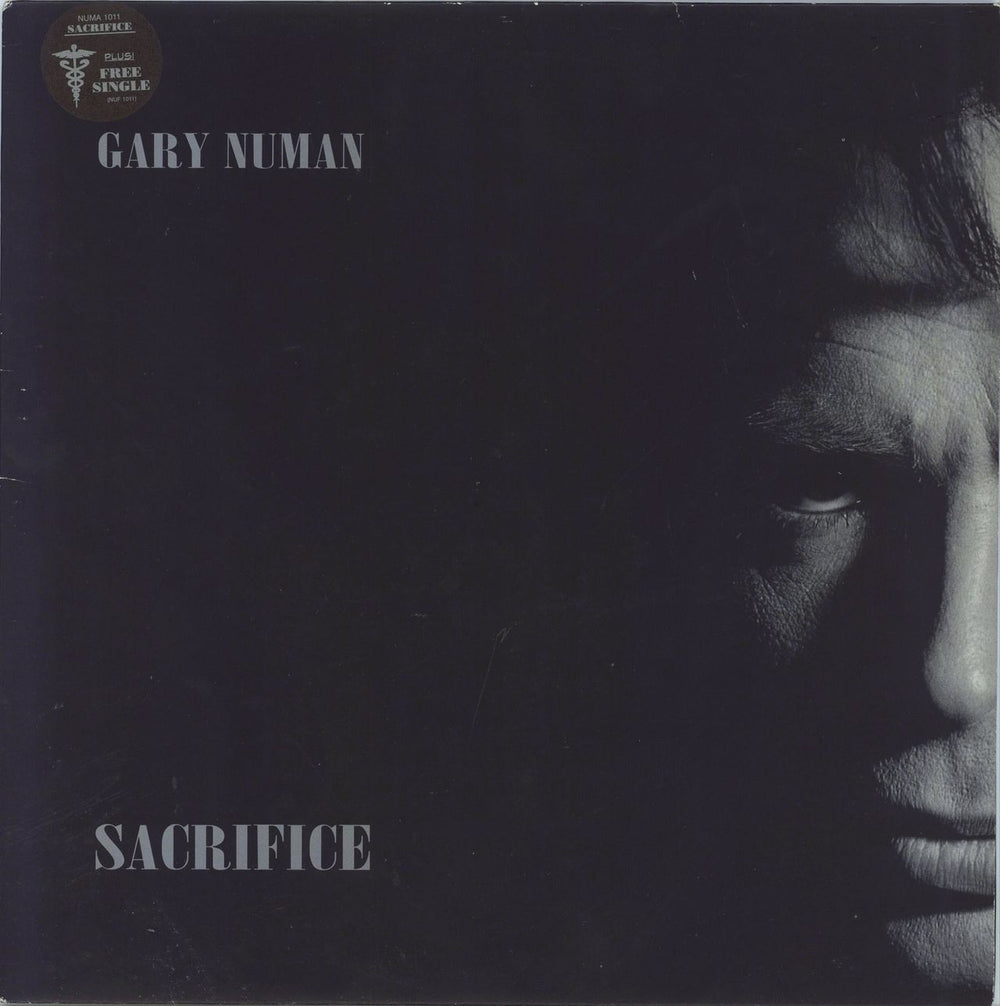 Gary Numan Sacrifice +  7" single UK vinyl LP album (LP record) NUMA1011