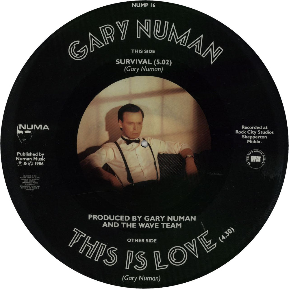 Gary Numan This Is Love UK 12" vinyl picture disc (12 inch picture record) NUM2PTH18242