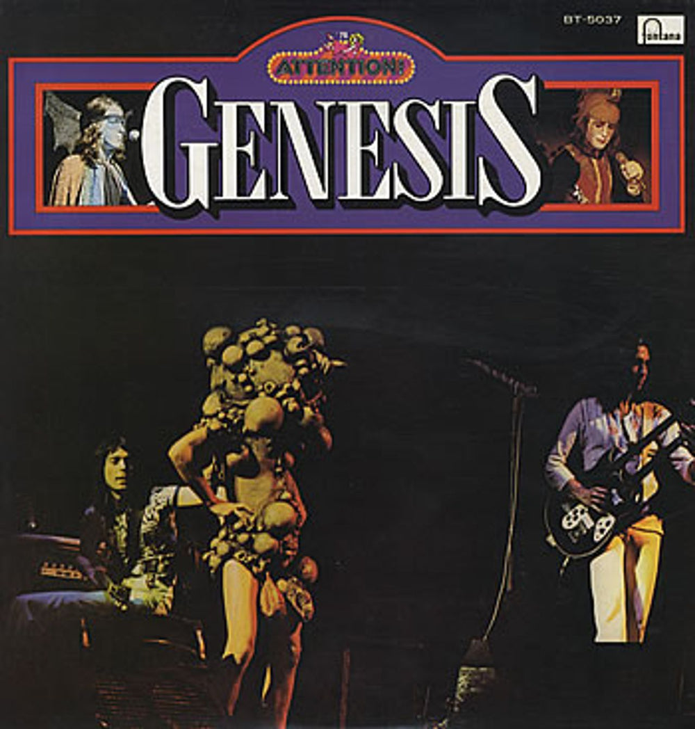 Genesis Attention! Japanese vinyl LP album (LP record) BT-5037