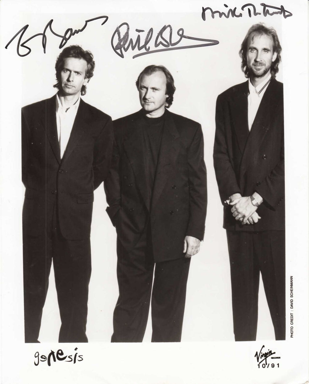 Genesis Autographed Photograph UK Promo photograph SIGNED PHOTO