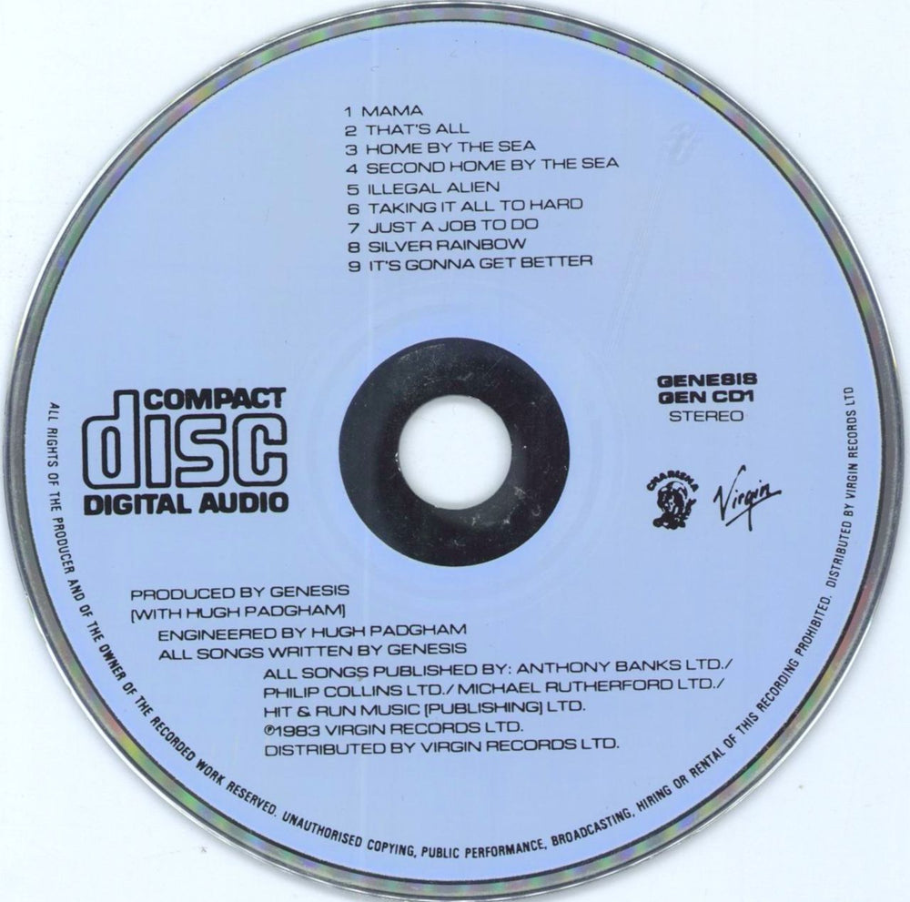 Genesis Genesis UK CD album (CDLP) GENCDGE801290