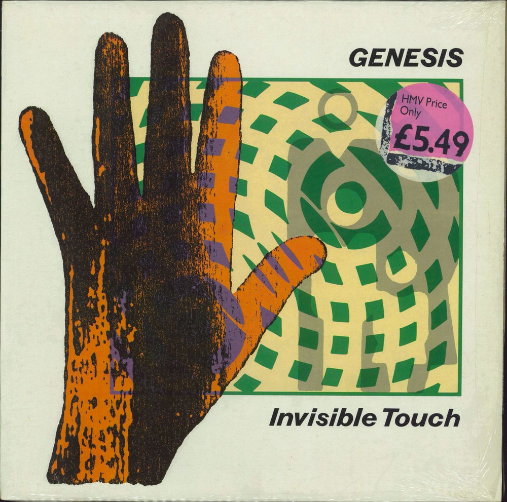 Genesis Invisible Touch - Embossed Sleeve - Shrink UK vinyl LP album (LP record) GENLP2