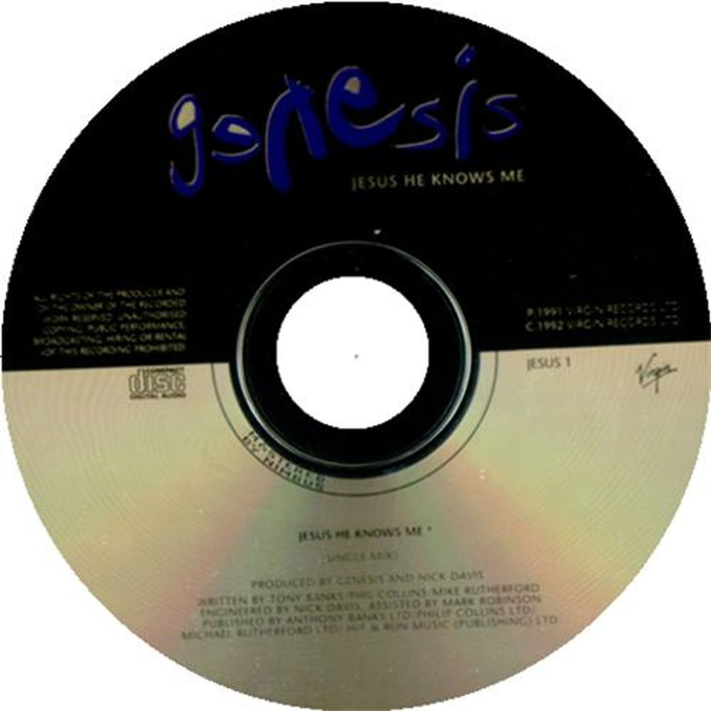 Genesis Jesus He Knows Me UK Promo CD single (CD5 / 5") JESUS1